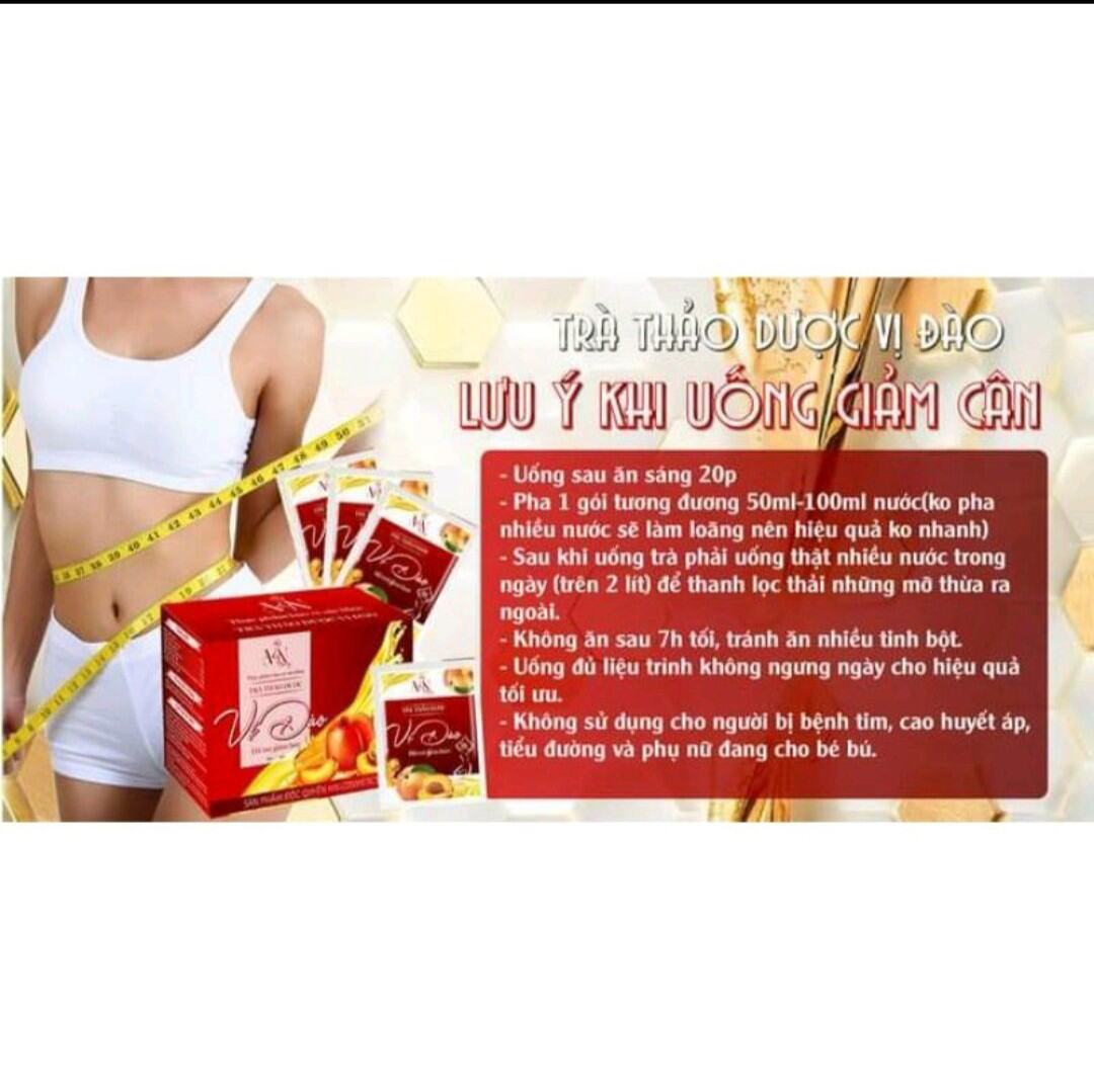 Trà Giảm Cân Vị Đào Chính Hãng