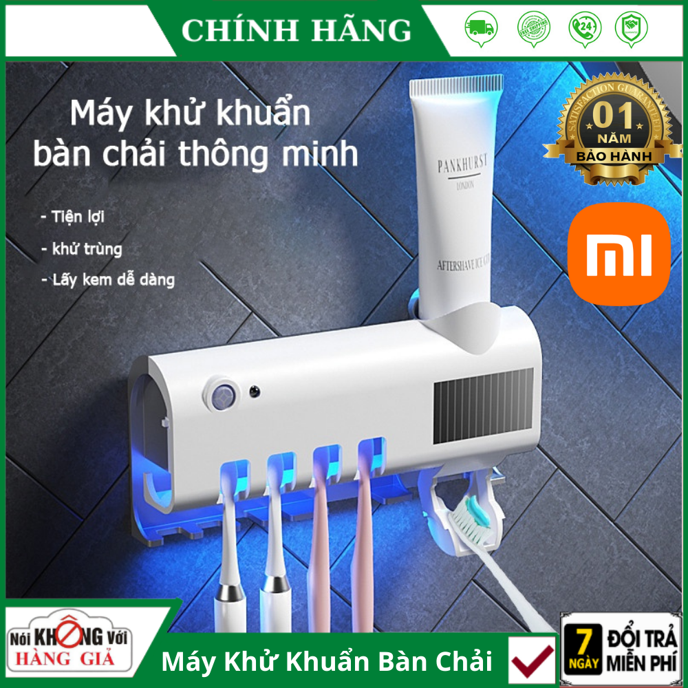 [Bảo hành 12 tháng] Giá Treo Diệt Khuẩn Bàn Chải Đánh Răng, Tia UV Diệt Khuẩn 99,9%, Tiệt Trùng, Nhả Kem Thông Minh, Sạc Pin Bằng Ánh Sáng, hộp thiết bị khử trùng bàn chải, máy sấy tiệt khử trùng diệt khuẩn bàn chải