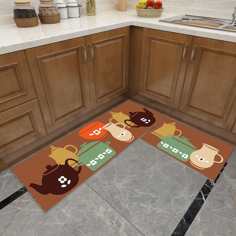 Thảm Bếp Đôi 3D Cao Cấp Chống Trơn Trượt THAMBEPDOI ( Bộ 2 thảm 40*60cm & 40*120cm)