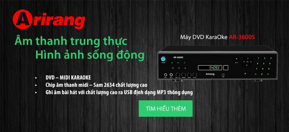 Đầu Karaoke Arirang AR-3600S (Đen) + tặng ( đĩa + list nhạc)