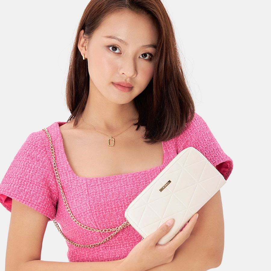 Ví Nữ Thời Trang JUNO Dập Hoạ Tiết VI209