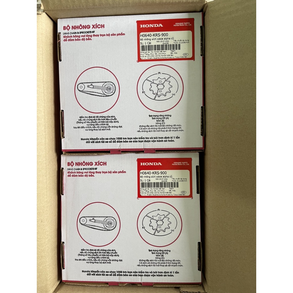 Bộ nhông sên wave alpha 100 đời 2002-2004