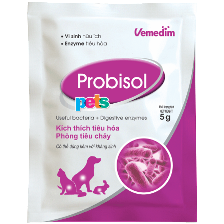 Probisol pets - 10 gói men tiêu hóa cho chó, mèo - gói 5 gam