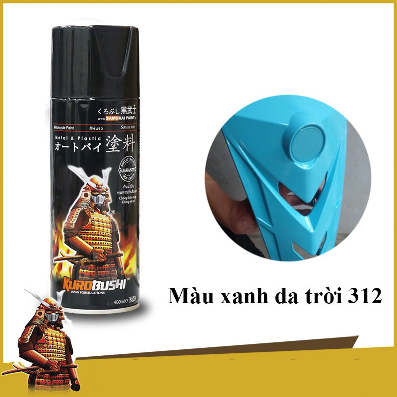 [HCM]312 _ Sơn xịt Samurai 312 màu Xanh Da Trời (400 ml)