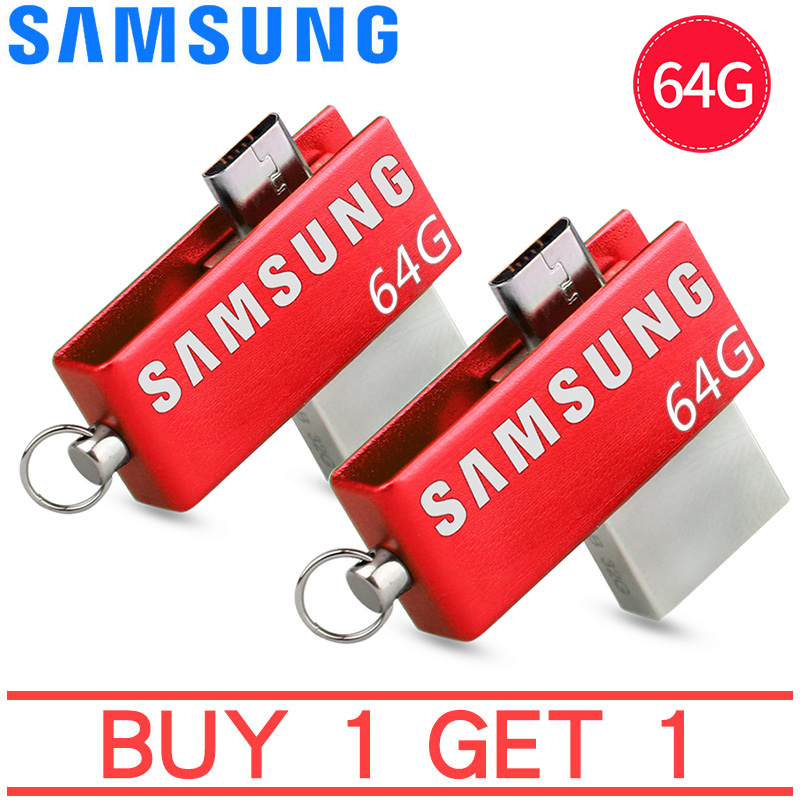 [Mua 1 tặng 1]Sản Phẩm Mới Ổ Đĩa Flash SAMSUNG USB OTG USB 3.0 Ổ Đĩa Bút Mini 64GB Micro USB Stick