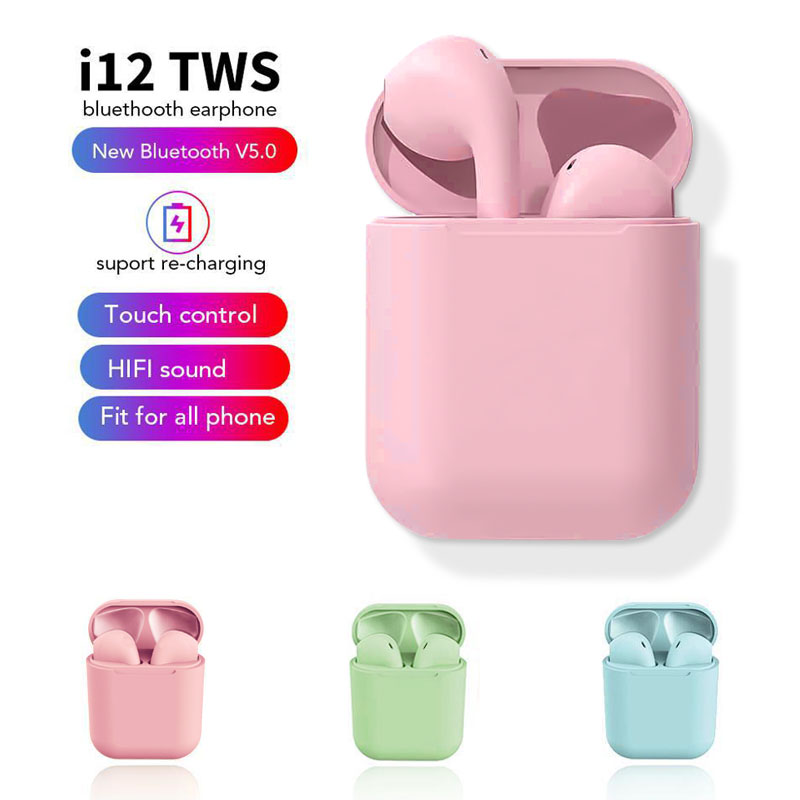 Tai nghe Bluetooth inpods i12 Bản Cao Cấp Chip 5.0 Bluetooth, Tai Nghe Bluetooth Không Dây I12s hay hơn i7s, Tai Nghe Bluetooth Nhét Tai, Tai nghe bluetooth pin trâu cho samsung/oppo/xiaomi/iphone