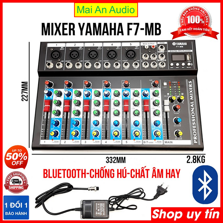 Mixer YAMAHA F7 USB phiên bản mới Bluetooth