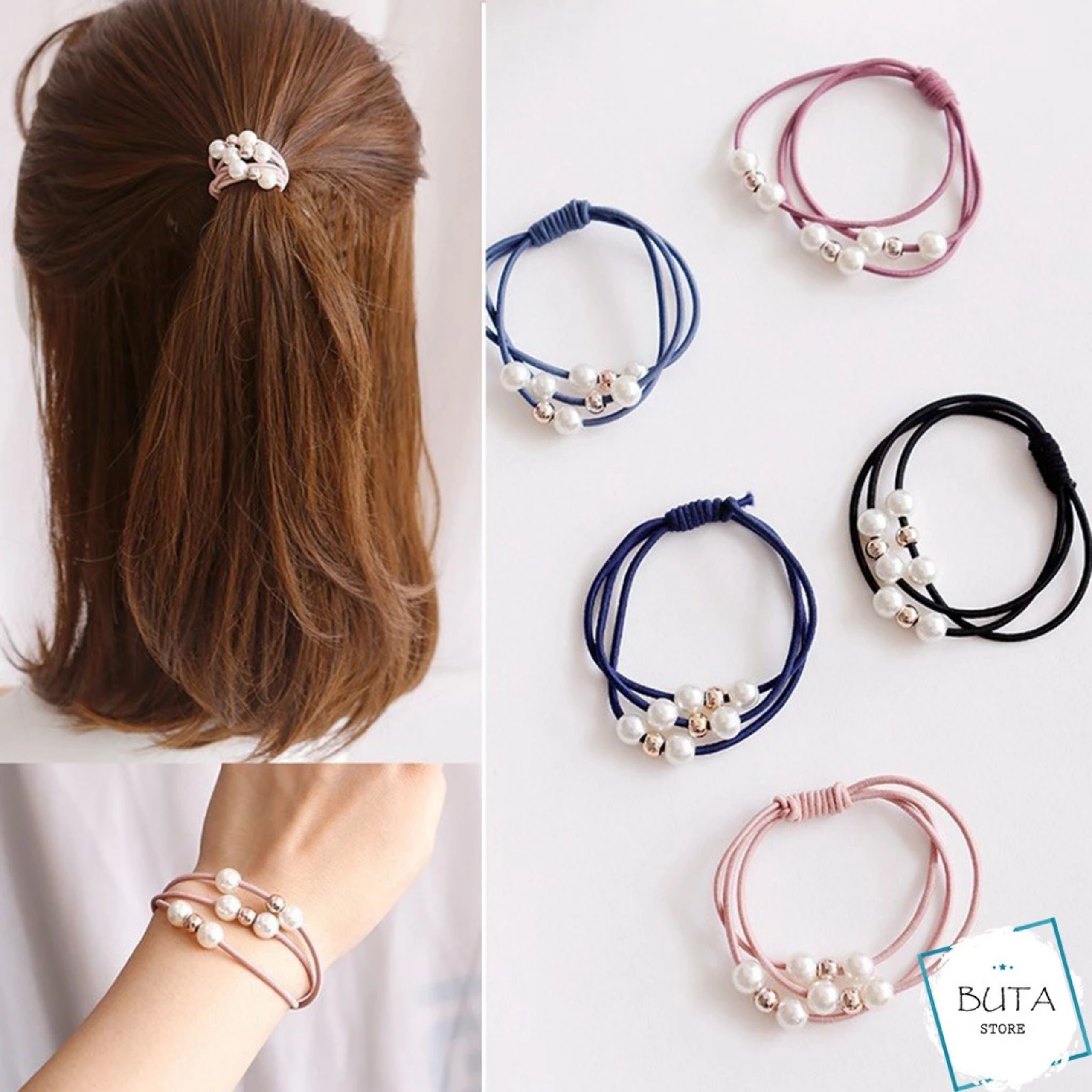 (QUÀ TẶNG | Màu ngẫu nhiên) Dây buộc tóc thời trang bất kỳ