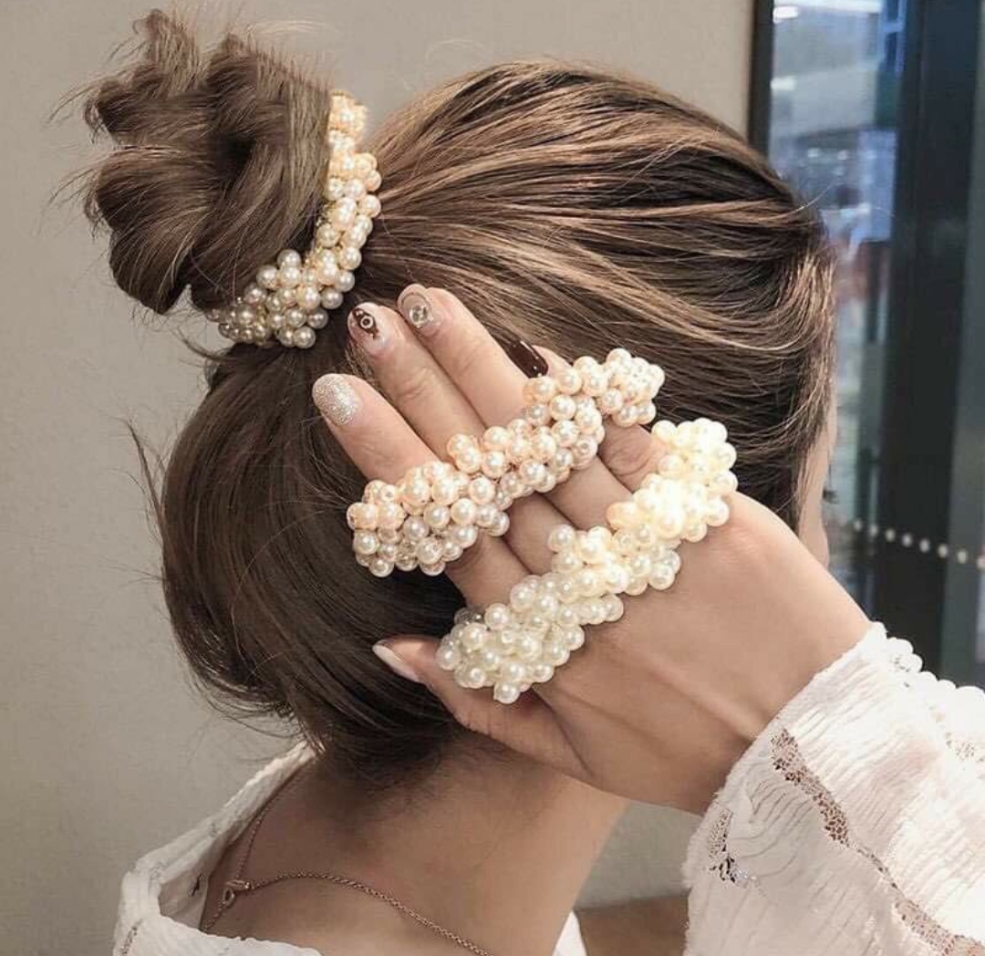 Dây Buộc Tóc Hạt Style Hàn Quốc