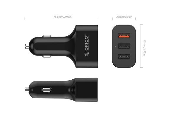 Sạc Xe Hơi Orico UCH-Q3 3 Cổng USB