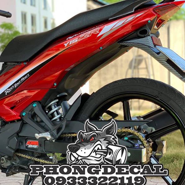 Tem Rời Xe Yamaha Exciter 150 Movistar Dán Xe Đỏ