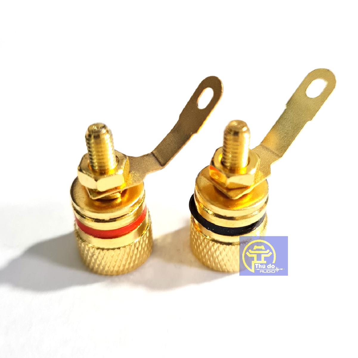 01 cặp Jack cọc loa bằng đồng mạ vàng cao cấp