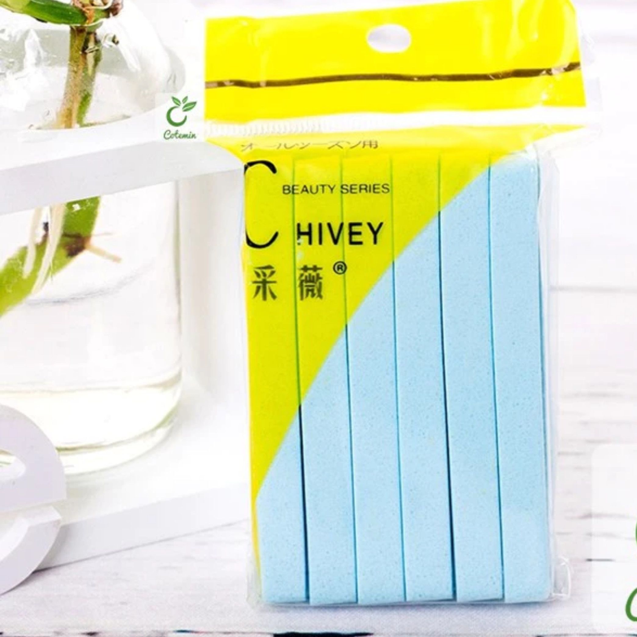 Bông mút rửa mặt bọt biển chivey gói 12 miếng