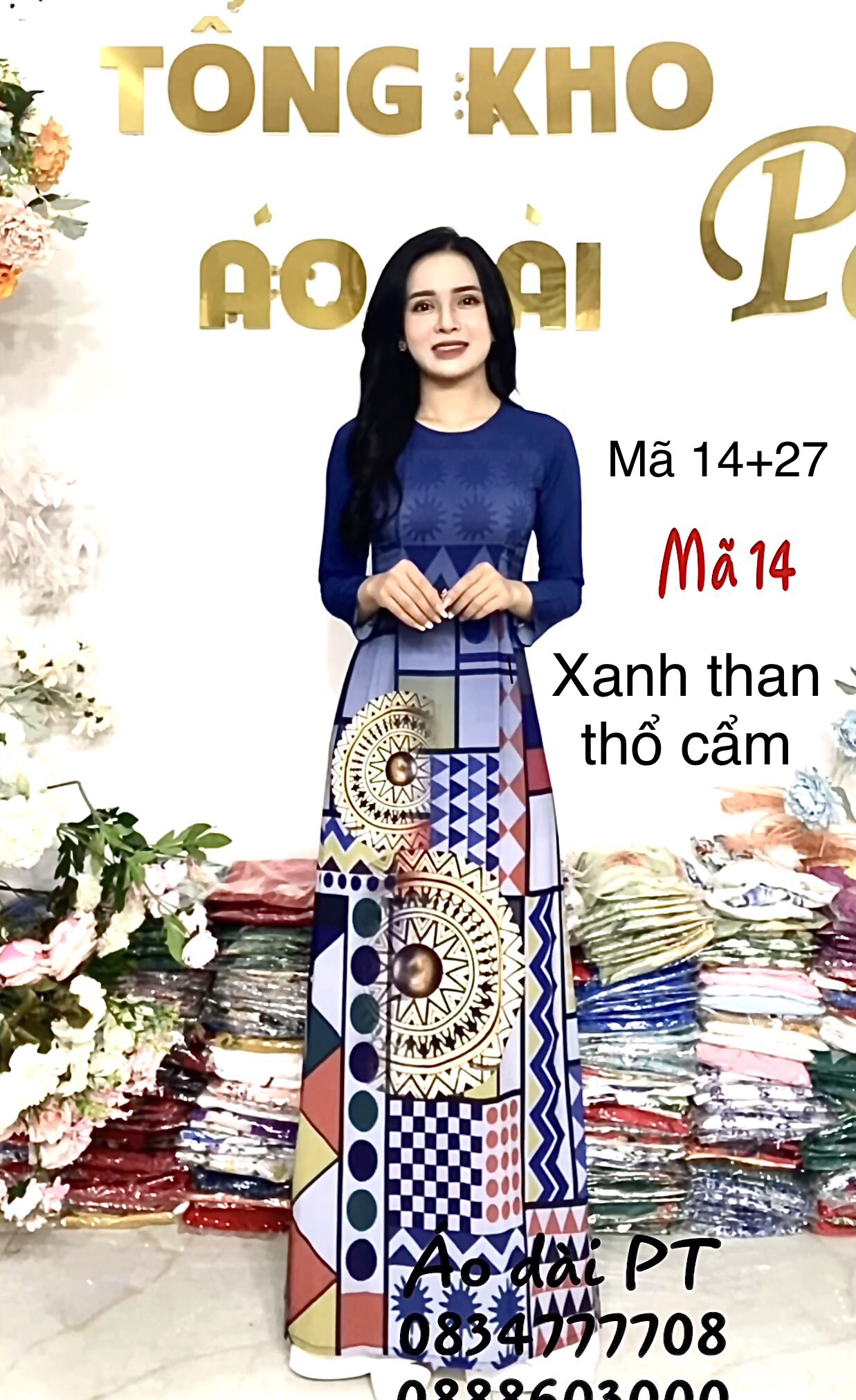 ÁO DÀI LỤA NHẬT IN 3D SIÊU XUẤT SẮC