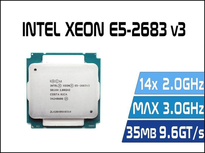 CPU INTEL XEON E5 2683V3 (14C/28T, 35M CACHE, 2.0GHZ TURBO 3.0GHZ) SOCKET 2011. Bảo hành 12T