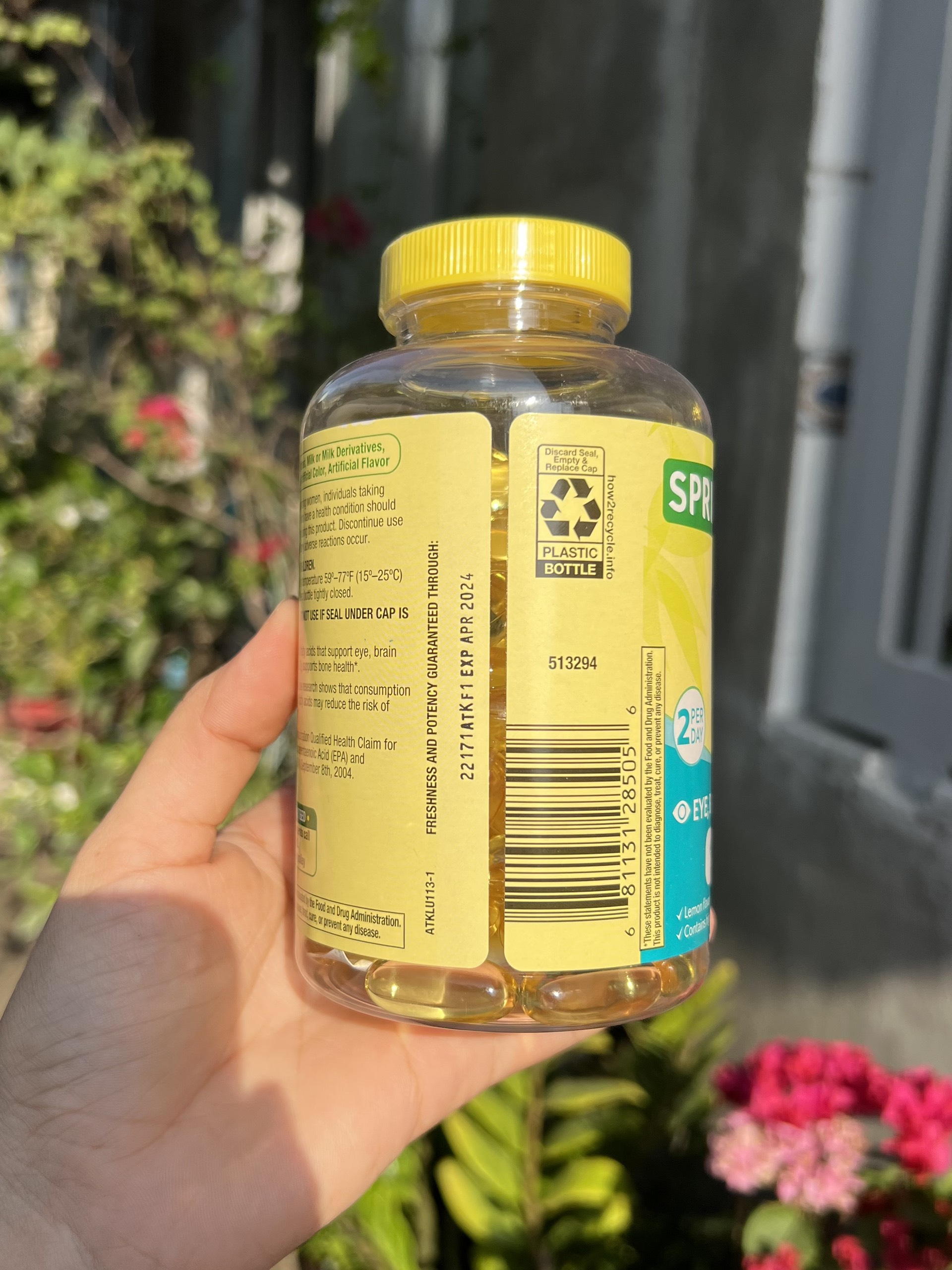 Omega 3 spring valley 2000mg plus vitamin D3 120 viên