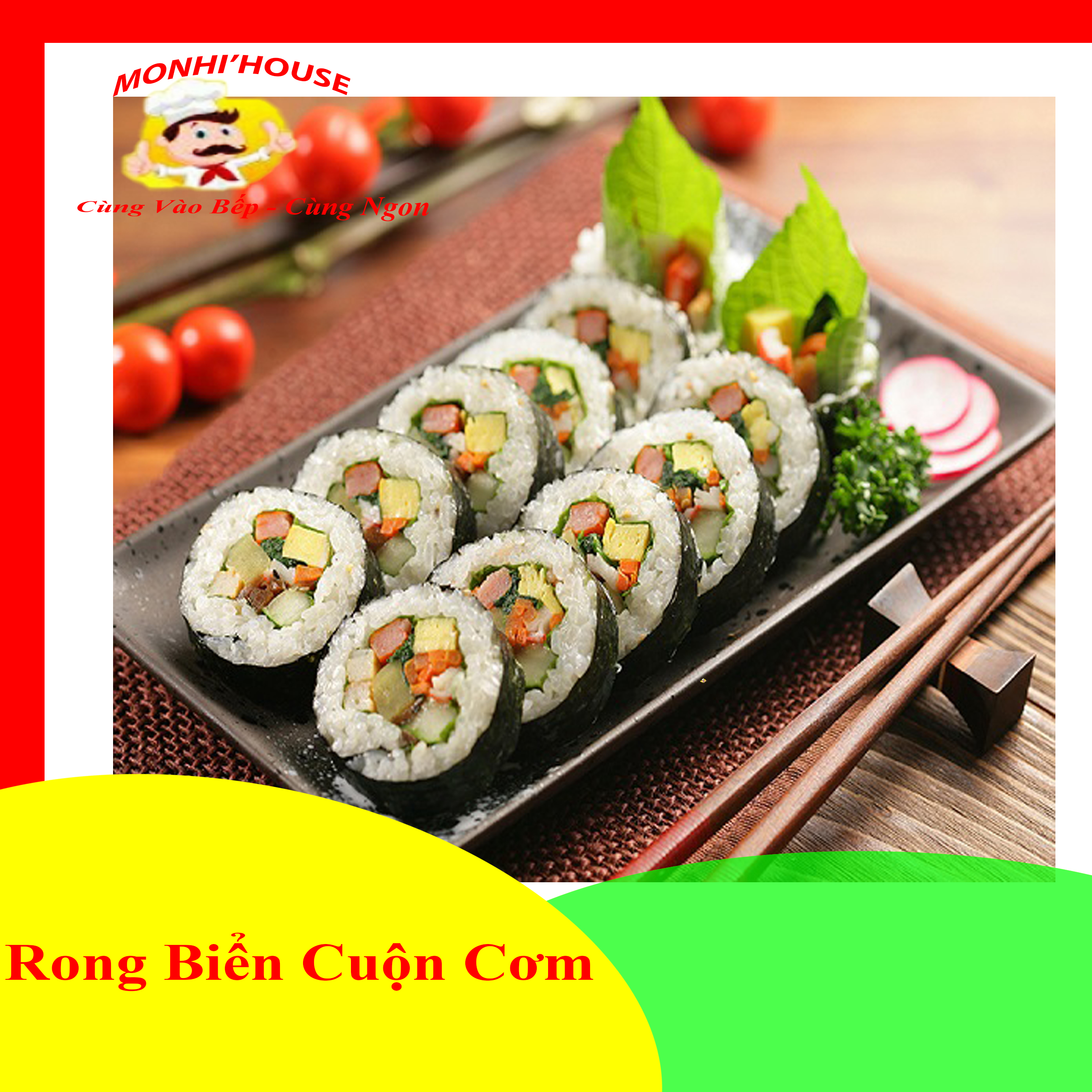 Gói 10 lá rong biển lá kim cuộn cơm,....