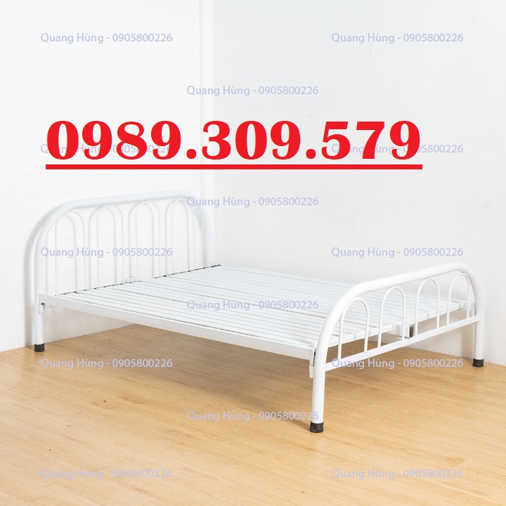 [HCM]GIƯỜNG SẮT MÀU TRẮNG NGANG 1M