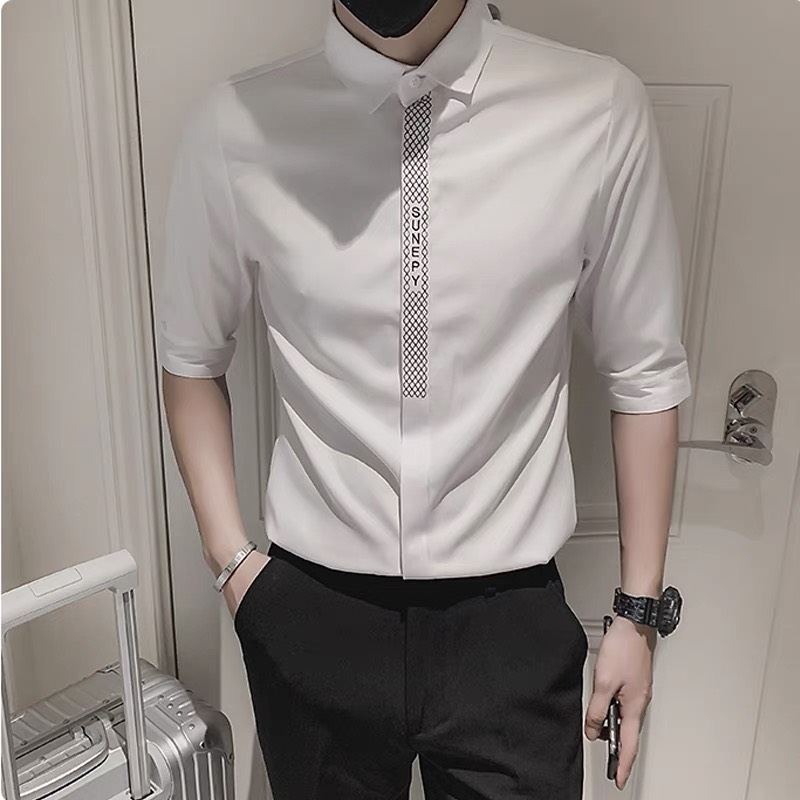Xu hướng nóng hot trend áo sơ mi tay lỡ hàn quốc đang được yêu thích nhất áo sơ mi nam 78