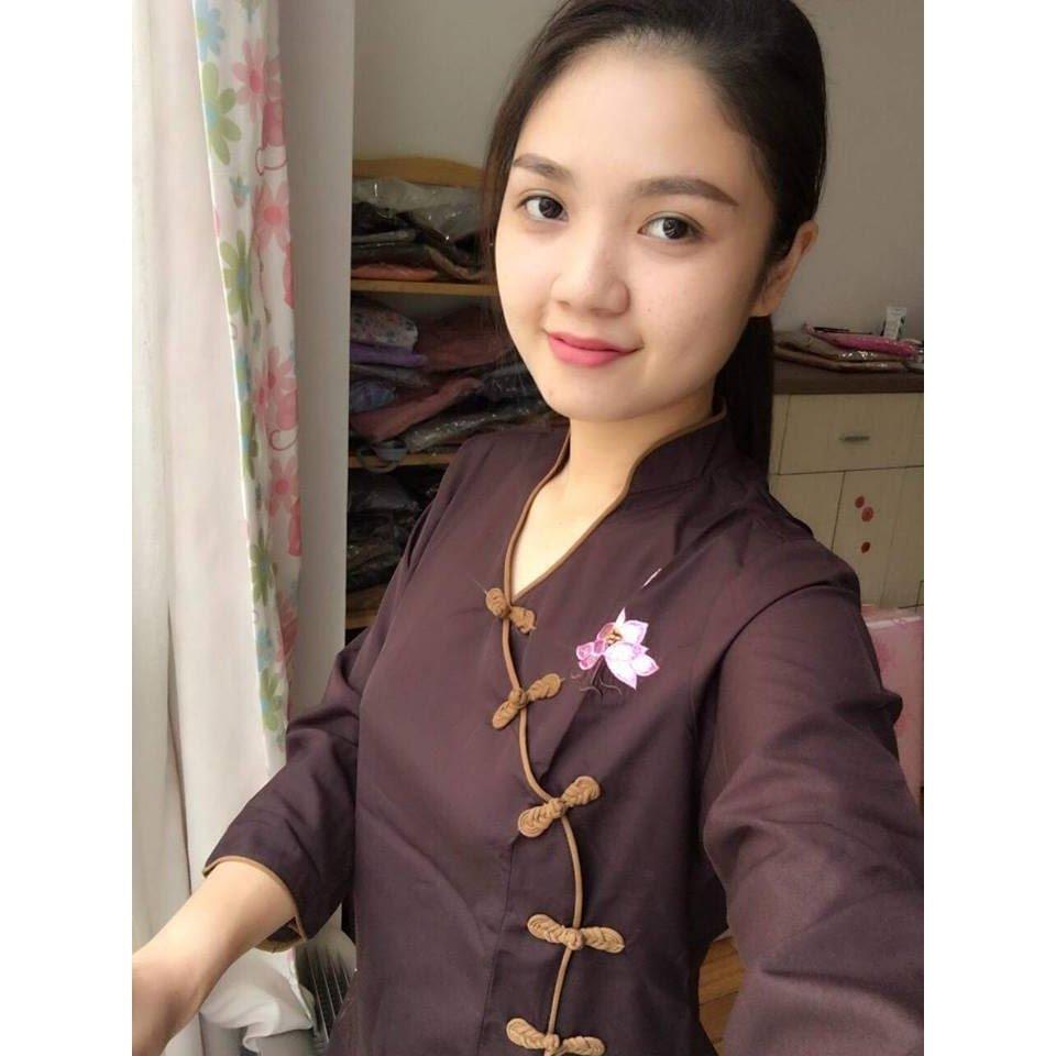 [HCM]ĐỒ LAM ĐI CHÙA - MẪU CỔ TÀU NÚT XÉO