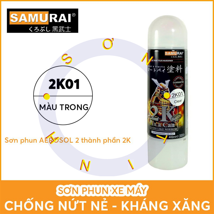 Samurai Spray Paint 2K01 2-Component Transparent Gloss Paint