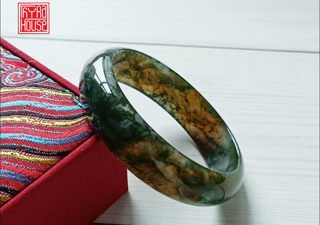 Vòng Băng ngọc thủy tảo Moss Agate