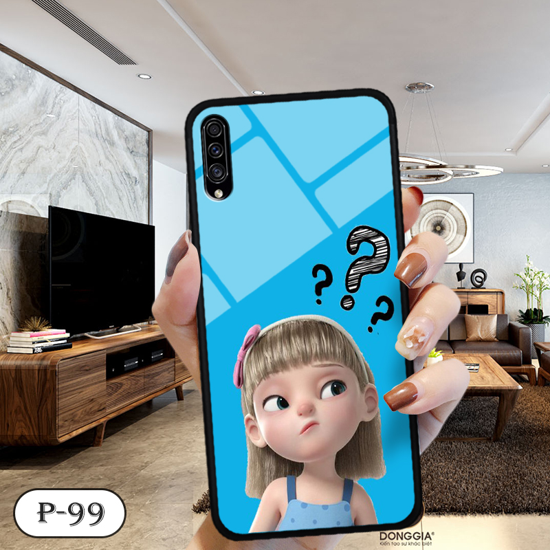 Ốp lưng kính 3D cute Samsung A50