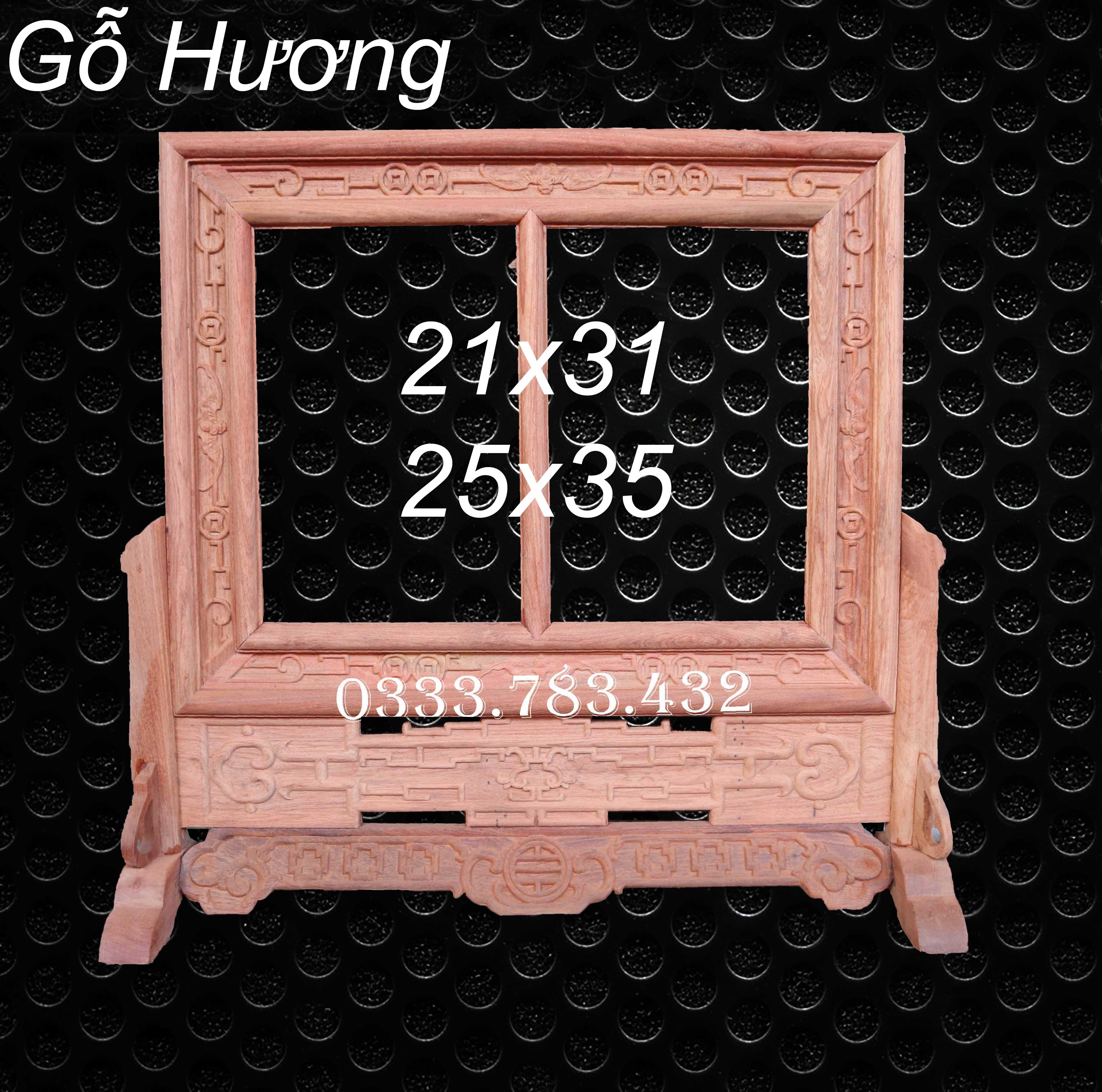 KHUNG ẢNH ĐÔI KÉP DƠI-KHUNG ẢNH THỜ ĐÔI (GỖ HƯƠNG CAO CẤP)
