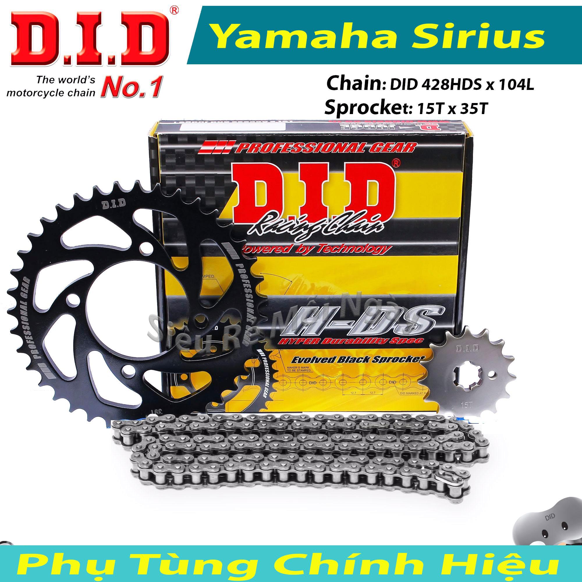 Bộ Nhông Sên Dĩa DID Yamaha Sirius 110cc, Jupiter V Sên DID 10Ly Thái Lan