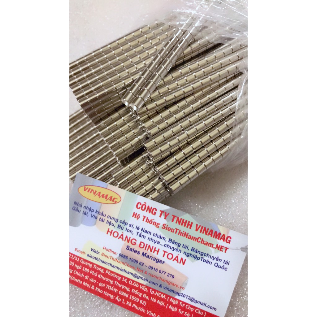 nam châm viên D5x4mm vĩnh cửu siêu mạnh ( 10 viên)