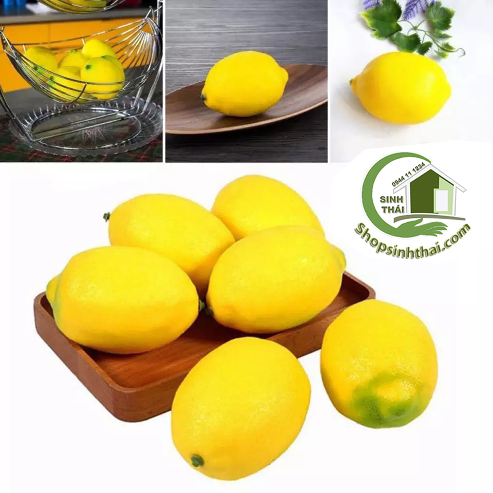 Trái chanh giả màu vàng và xanh - Trái cây giả cao cấp