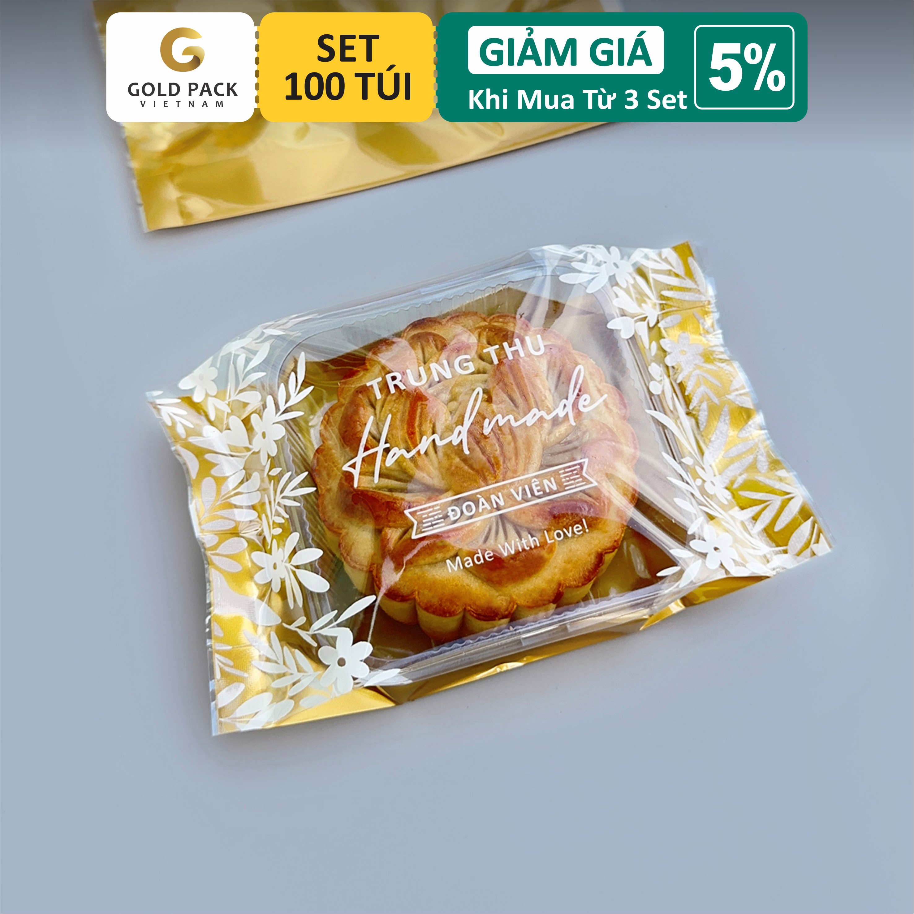 Set 100 Khay Túi Trung Thu Hàn Nhiệt [Gold Pack Viet Nam]