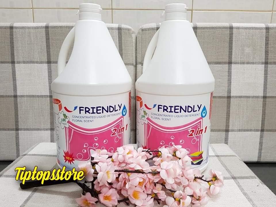[HCM]NƯỚC GIẶT XẢ 2IN1 FRIENDLY THÁI LAN (can 3.5 lít)