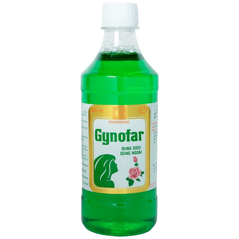Dung dịch vệ sinh Gynofar 500 pharmadic chai 500ml nhập khẩu
