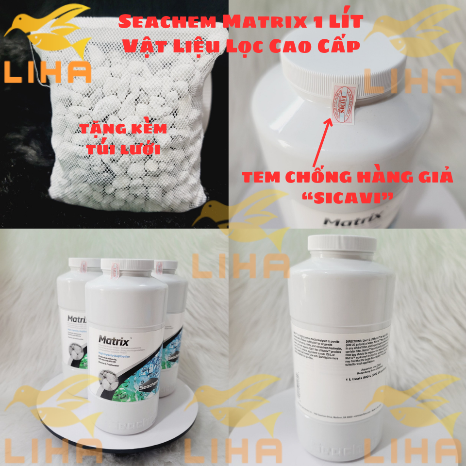 [TEM SICAVI] Seachem Matrix 1 Lít - Vật Liệu Lọc Cao Cấp Cho Bể Cá