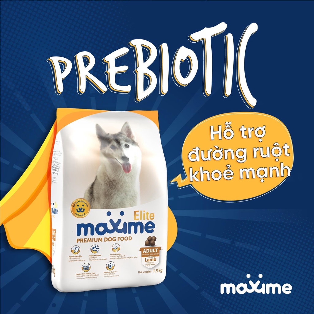 Hạt Cho Chó Maxime Elite (Cao Cấp) Vị Thịt Cừu 1.5KG - [Nông Trại Thú Cưng]