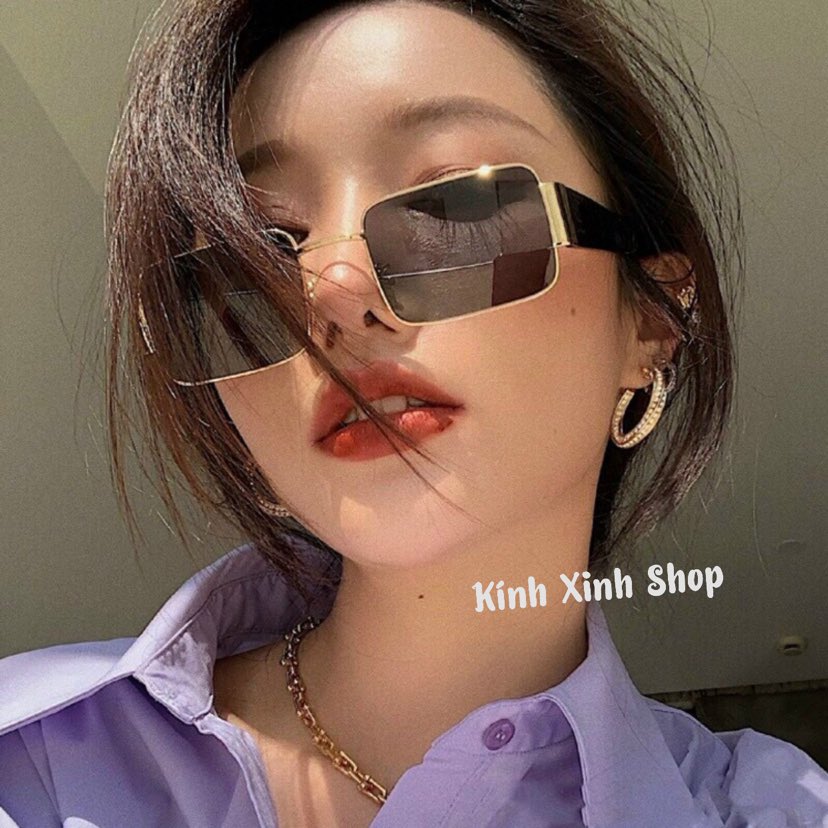Kính râm Nữ Mắt vuông retro phong cách Hàn Quốc (ĐEN)
