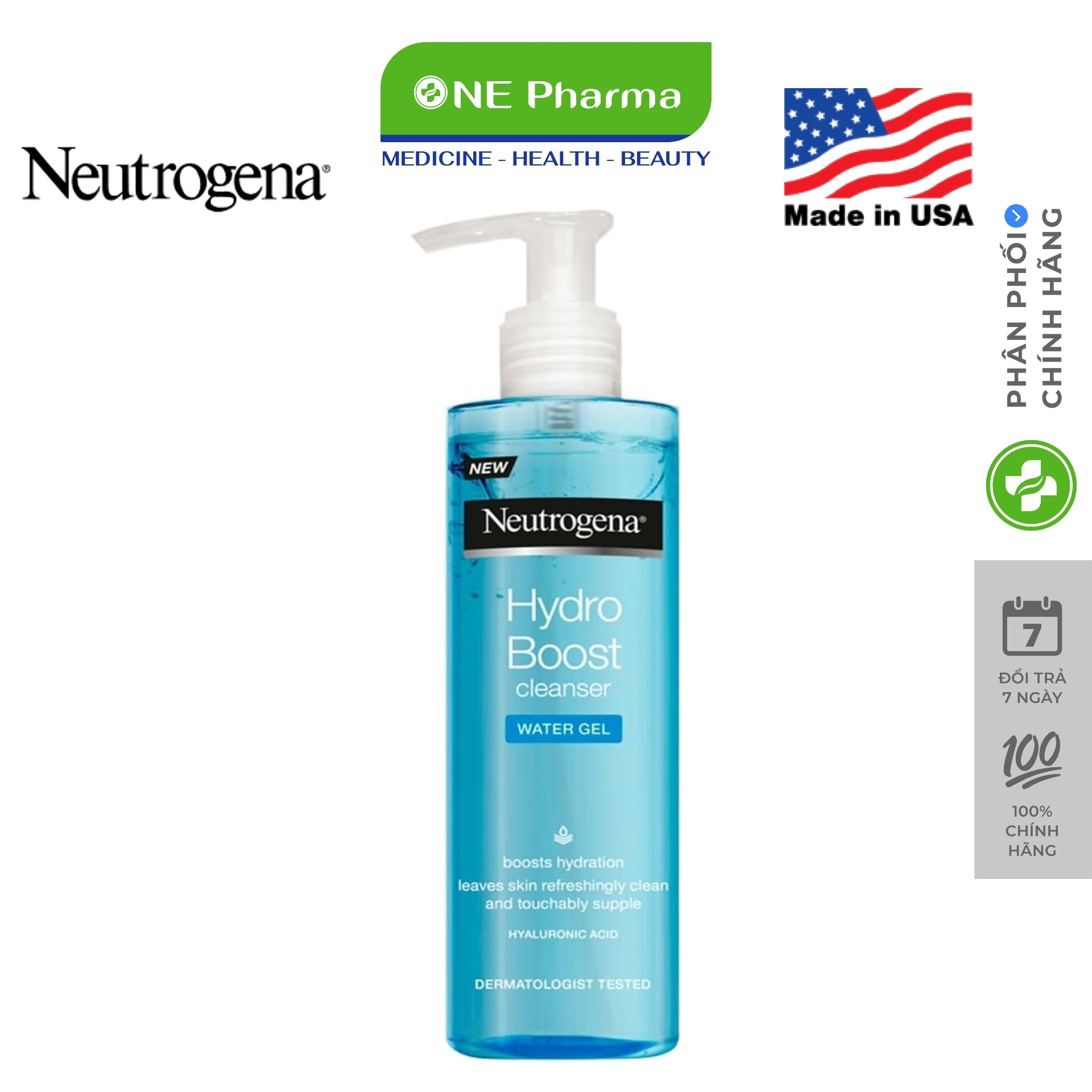Gel rửa mặt neutrogena hydro boost cleansing gel 170g