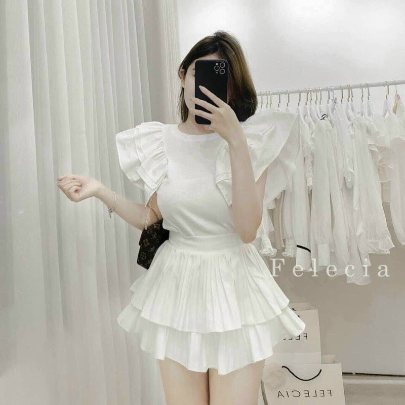 Chân Váy Xếp Ly 2 Tầng (Loại 1)  C015