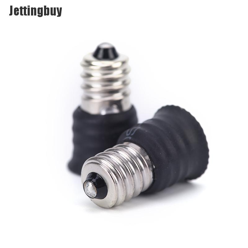 Jettingbuy 2 Chiếc/10 Chiếc Bộ Chuyển Đổi Bóng Đèn E12 Sang E14 Màu Đen Giá Đỡ Đèn LED Ổ Cắm Chuyển Đổi Đèn