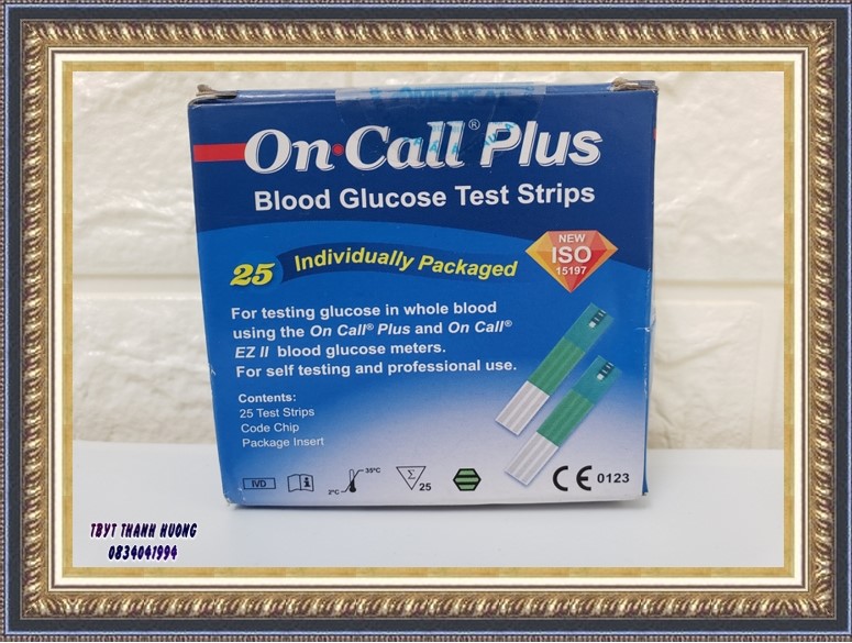 Hộp 25 que thử đường huyết On Call Plus