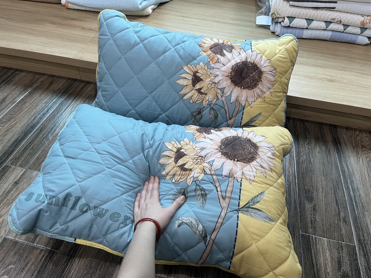 Vỏ gối đầu trần bông cottton dày dặn size 45x65cm- 1 chiếc