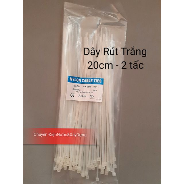 Dây rút nhựa 20cm - 2 tấc