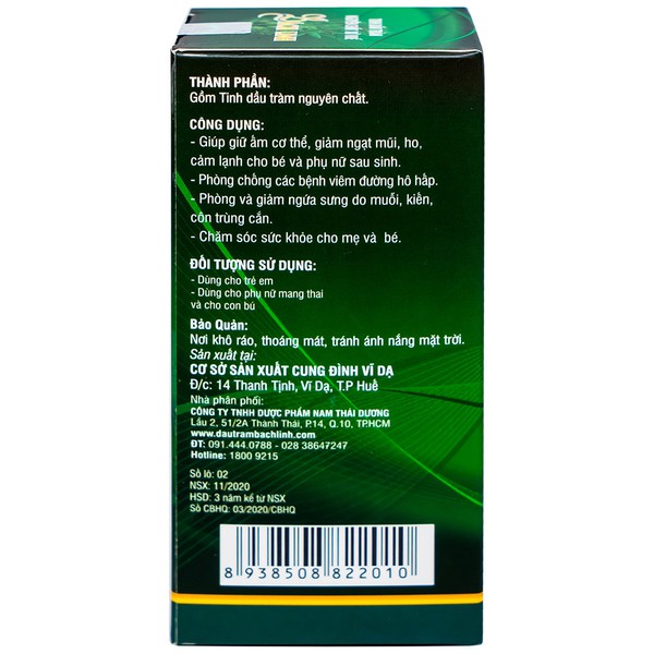 [Hoàn tiền 20%] [HCM]Tinh dầu tràm Bách Linh 50ML