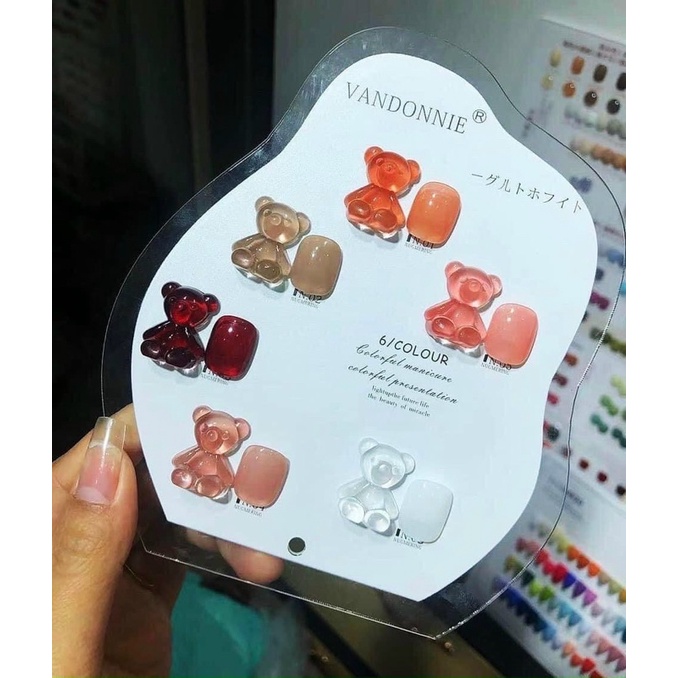 Set sơn thạch 6 màu - Sơn gel màu thạch đẹp xỉu