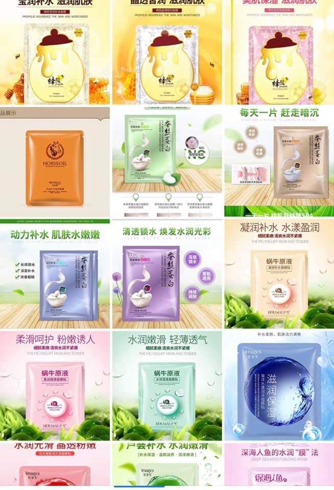[HCM]Combo 50 mặt nạ giấy dưỡng da