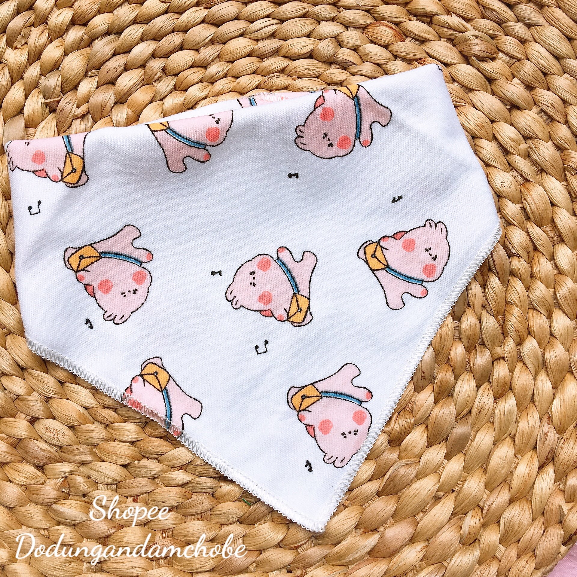 [Hoàn tiền 6%] Yếm bấm cotton cho bé Sơ Sinh