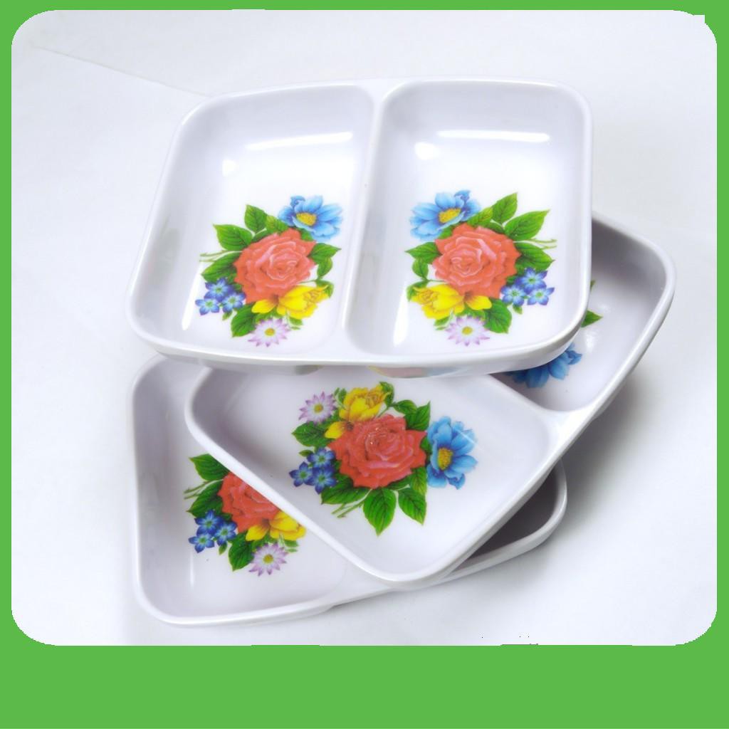 Sét 10 chiếc Đĩa Chấm 2 Ngăn Phíp