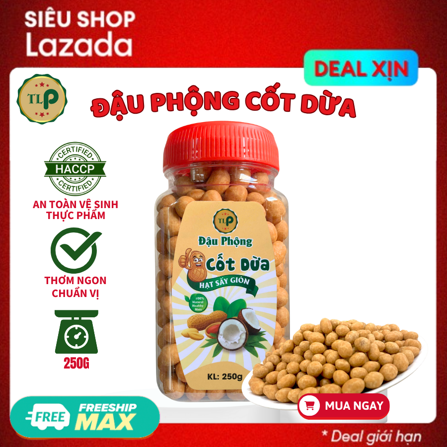 Đậu Phộng Cốt Dừa Tân Lộc Phát Hũ 250g