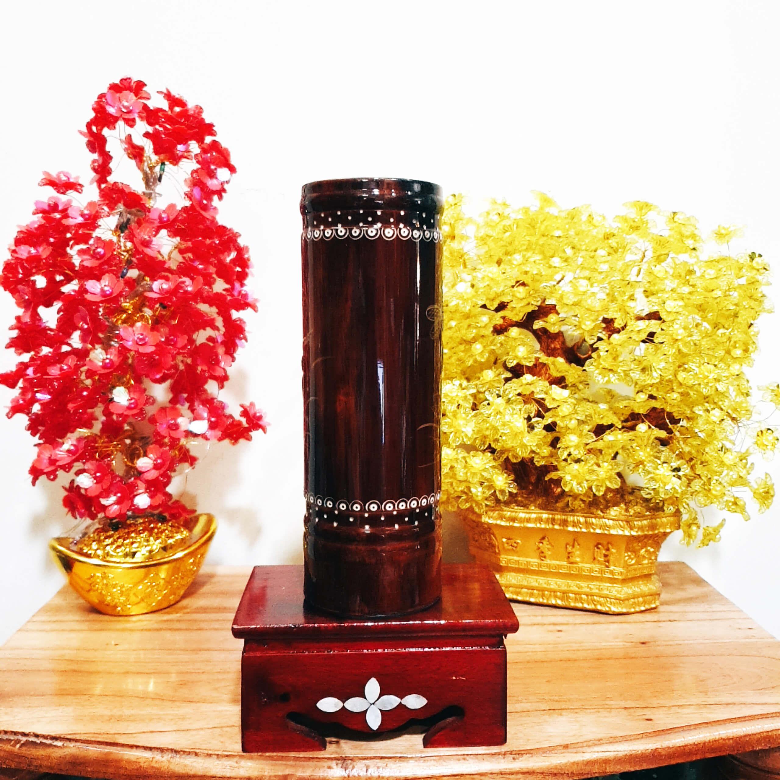 Ống nhang gỗ cao 23 cm Mẫu 2